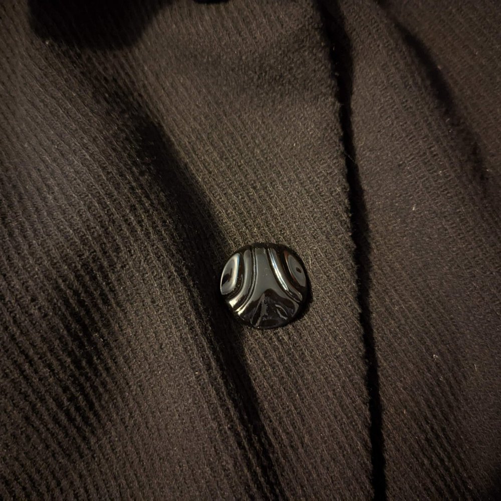 George Black Button Down Wool Blend Coat Size Medium - Picture 13 of 13